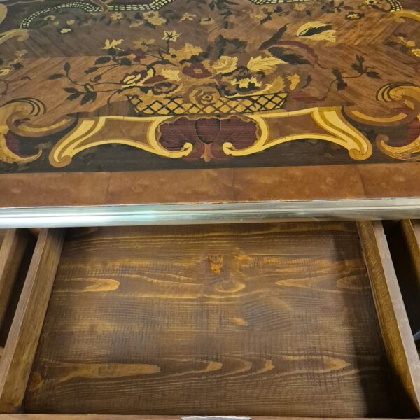 Desk Walnut Baroque Style 1,35 m x 0,75 m - Image 11