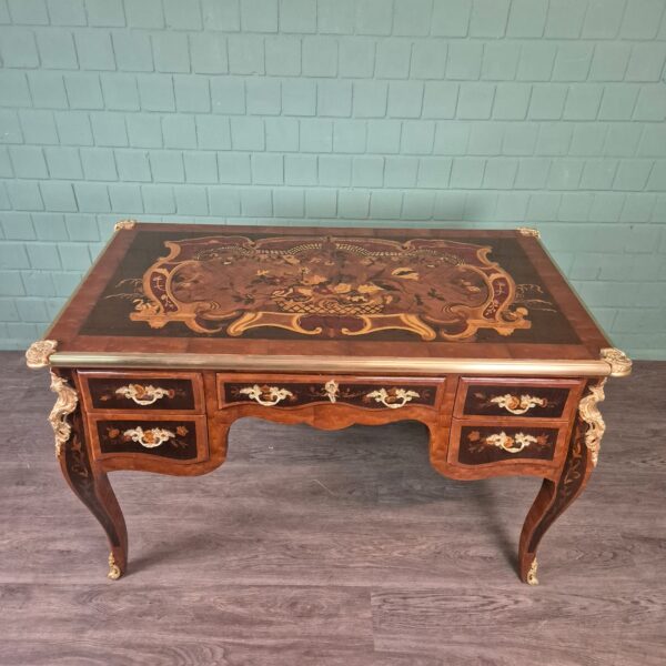 Desk Walnut Baroque Style 1,35 m x 0,75 m - Image 2