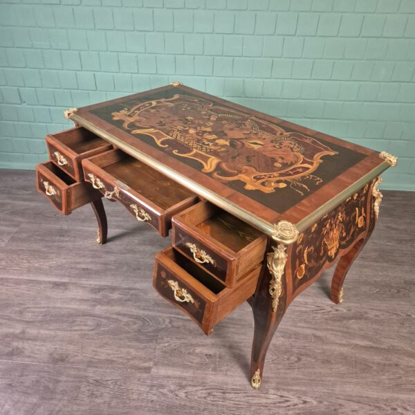 Desk Walnut Baroque Style 1,35 m x 0,75 m - Image 12