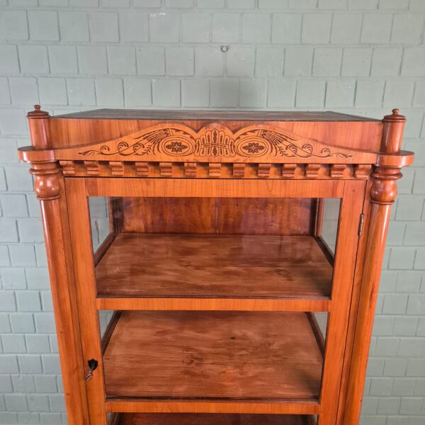 Display Cabinet Biedermeier 1820 Cherry Wood - Image 4