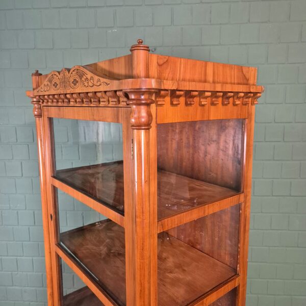 Display Cabinet Biedermeier 1820 Cherry Wood - Image 6