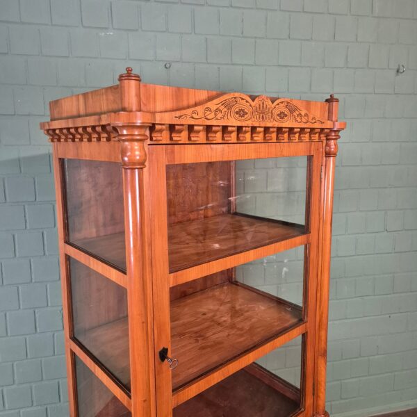 Display Cabinet Biedermeier 1820 Cherry Wood - Image 11