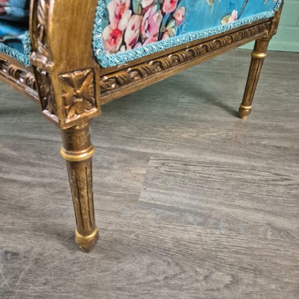 Armchair Baroque Style Blue - Image 14