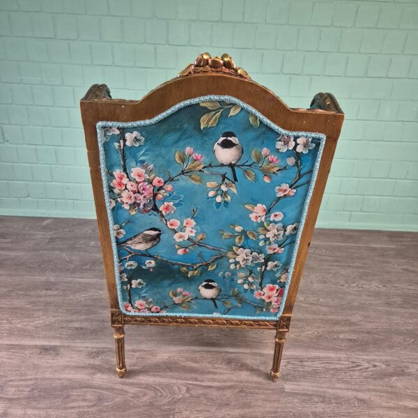 Armchair Baroque Style Blue - Image 6