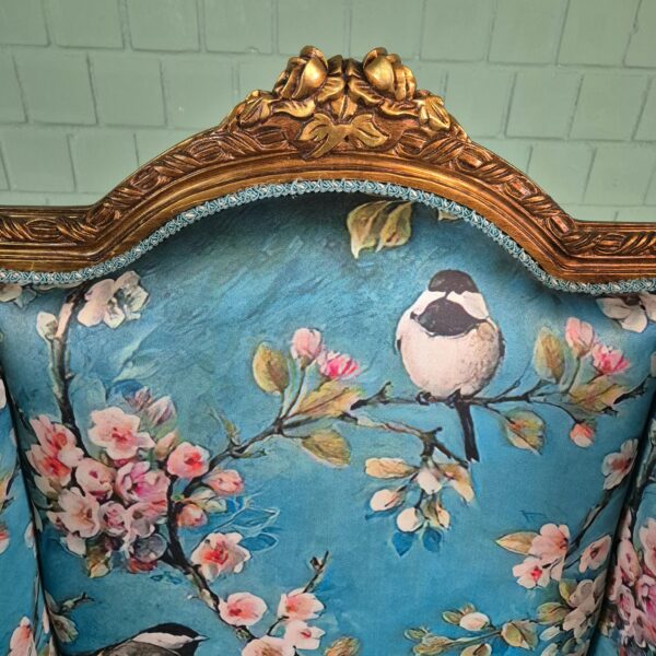 Armchair Baroque Style Blue - Image 10