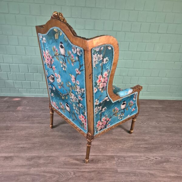 Armchair Baroque Style Blue - Image 5