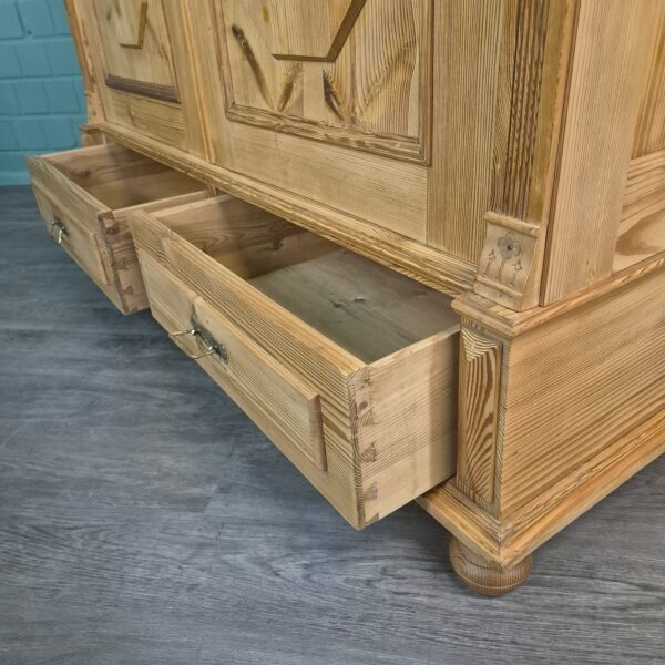 Wardrobe Jugendstil 1900 Pine - Image 16