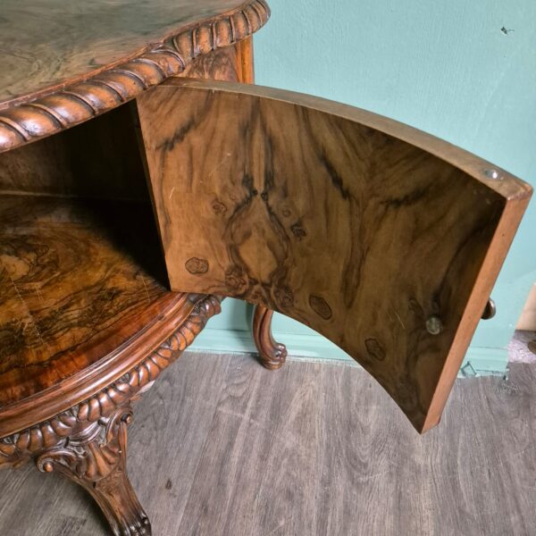 Italian Corner Cabinet 1920 Walnut - Image 14