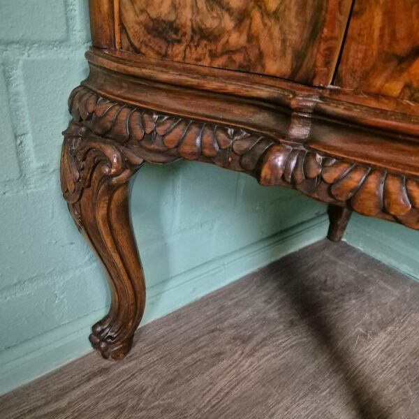 Italian Corner Cabinet 1920 Walnut - Image 11