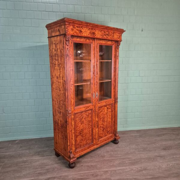 Bookcase Gründerzeit 1880 Birch Wood