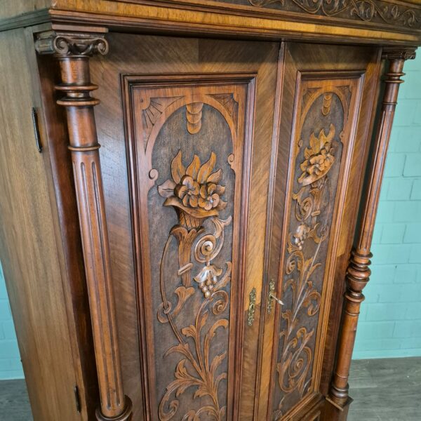 Wardrobe Gründerzeit 1880 Walnut - Image 9