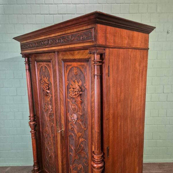 Wardrobe Gründerzeit 1880 Walnut - Image 4
