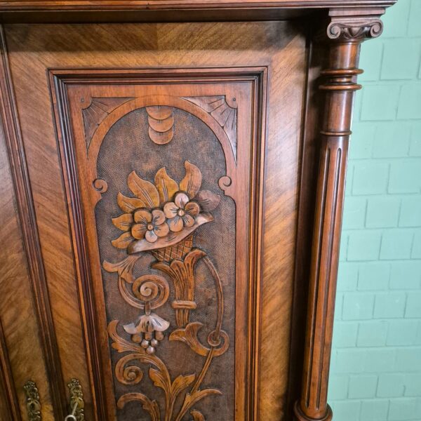 Wardrobe Gründerzeit 1880 Walnut - Image 11