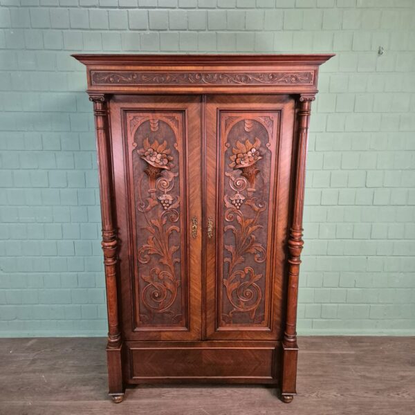 Wardrobe Gründerzeit 1880 Walnut - Image 2