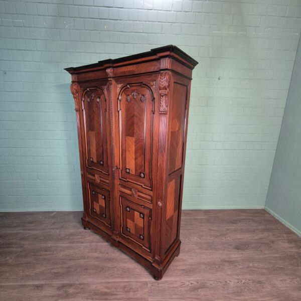 Wardrobe Gründerzeit 1880 Walnut - Image 3