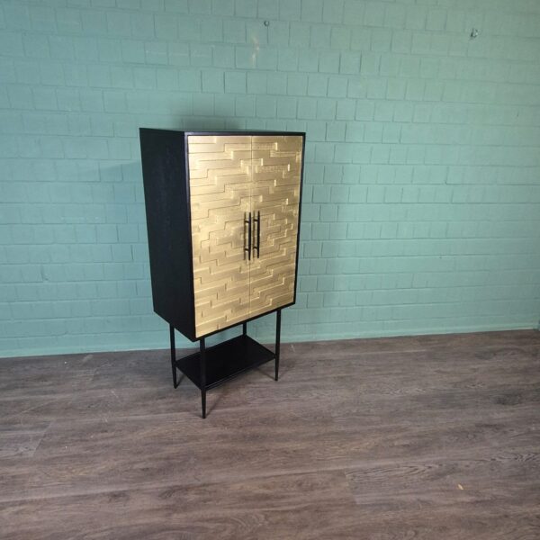 Cabinet My Sons Gold-Black Solid Wood 0,70 m