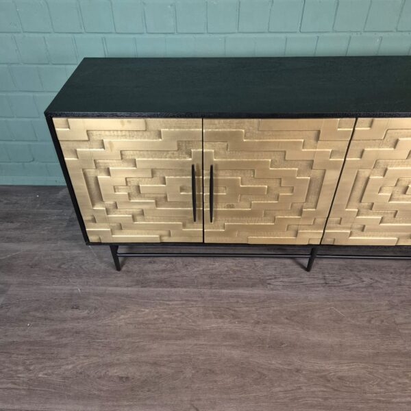 Sideboard My Sons Gold-Black Solid Wood 1,80 m - Image 3