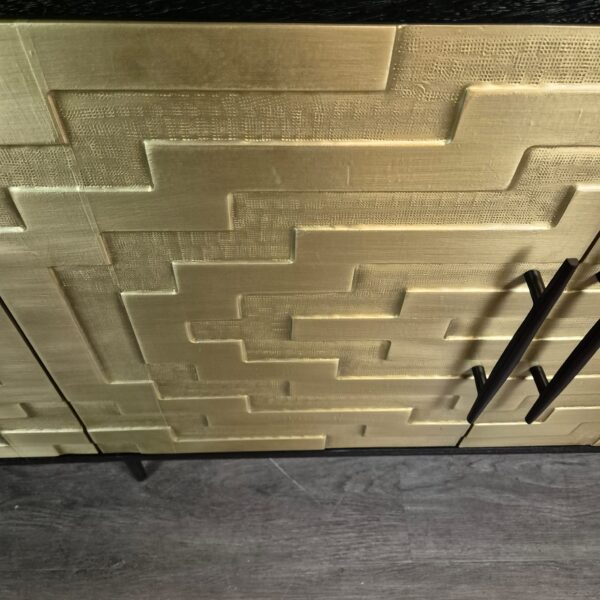Sideboard My Sons Gold-Black Solid Wood 1,80 m - Image 5