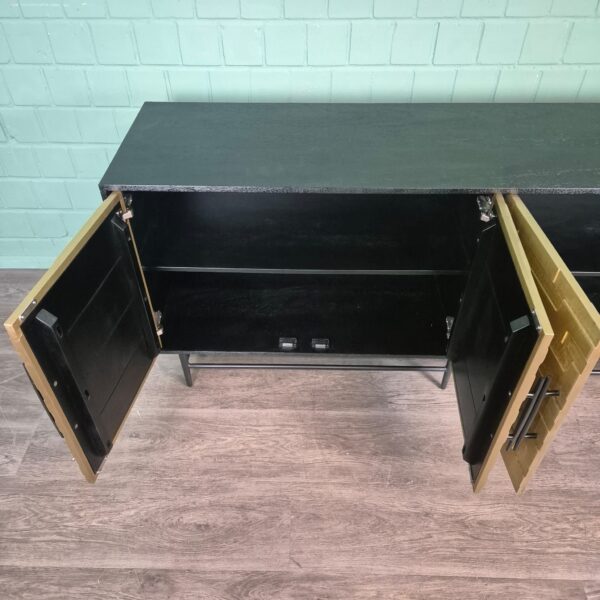 Sideboard My Sons Gold-Black Solid Wood 1,80 m - Image 10