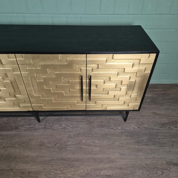 Sideboard My Sons Gold-Black Solid Wood 1,80 m - Image 4