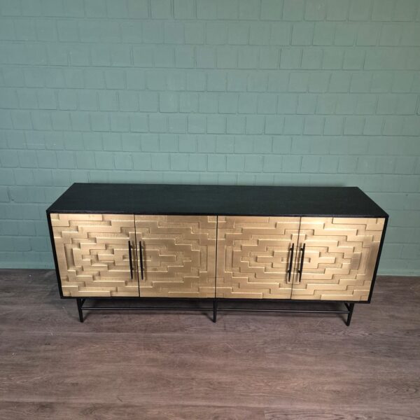 Sideboard My Sons Gold-Black Solid Wood 1,80 m - Image 2