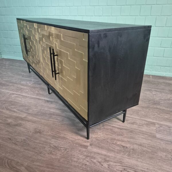 Sideboard My Sons Gold-Black Solid Wood 1,80 m - Image 7