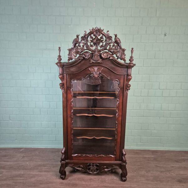 Servieskast Vitrine Biedermeier 1860 Noten - Image 2