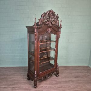 Servieskast Vitrine Biedermeier 1860 Noten