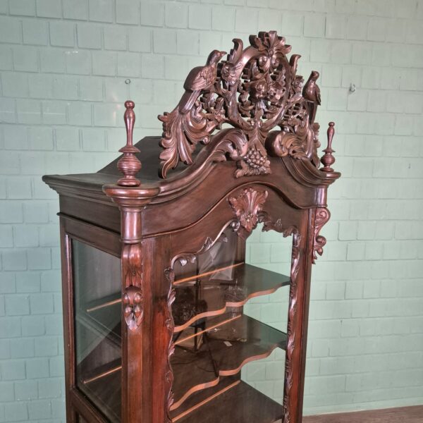 Servieskast Vitrine Biedermeier 1860 Noten - Image 5