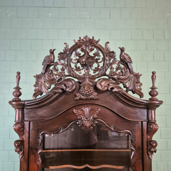 Servieskast Vitrine Biedermeier 1860 Noten - Image 4