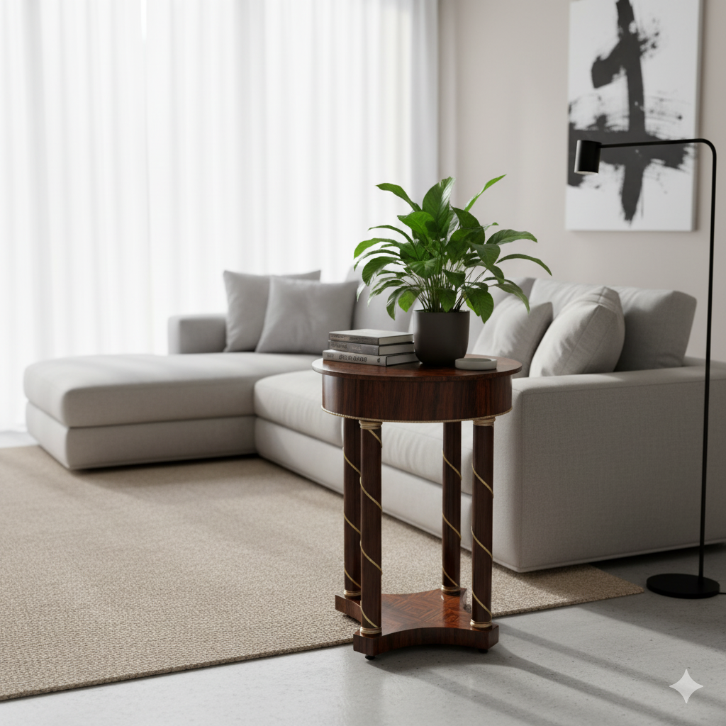 Table Walnut Ø 0,47 m - Image 2