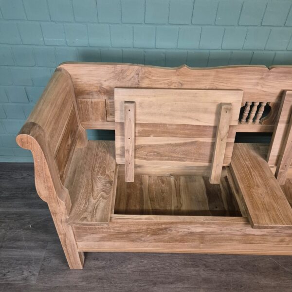Bench Garden Bench 2,00 m Teak - Image 8