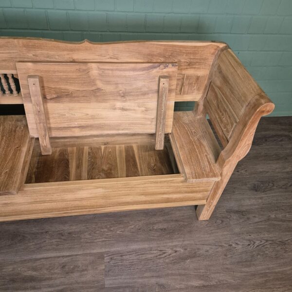 Bench Garden Bench 2,40 m Teak - Image 11