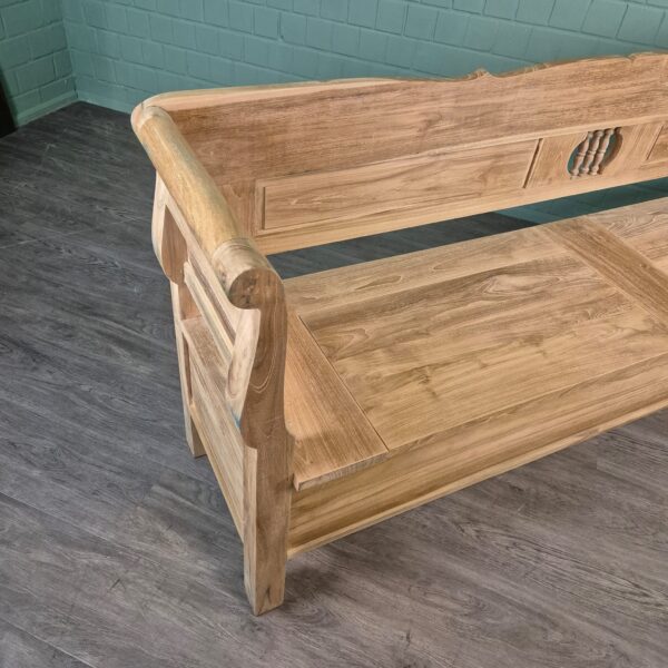 Bench Garden Bench 2,40 m Teak - Image 4