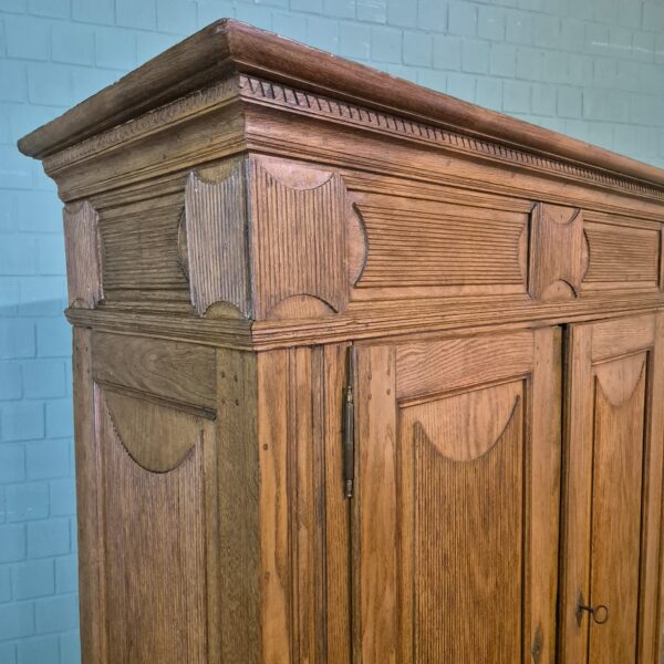 Wardrobe Biedermeier 1800 Oak - Image 5