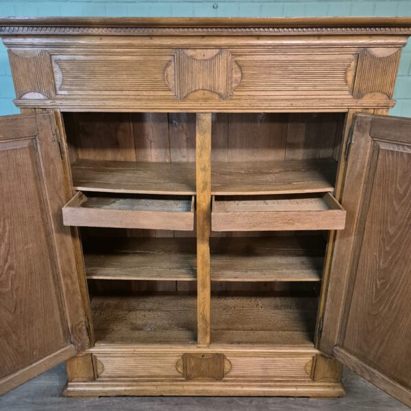 Wardrobe Biedermeier 1800 Oak - Image 14