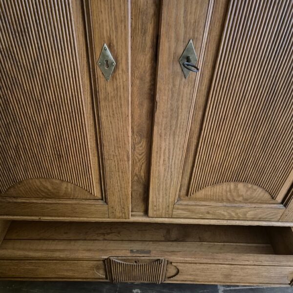 Wardrobe Biedermeier 1800 Oak - Image 6