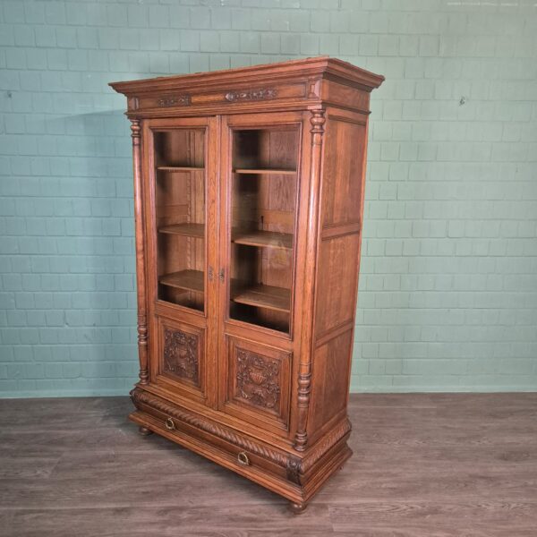 Bookcase Gründerzeit 1880 Oak - Image 3