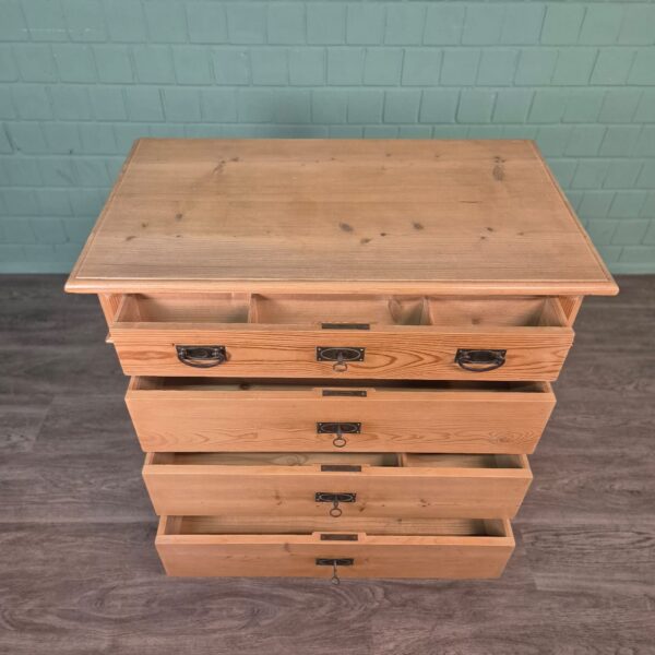 Chest of Drawers Jugendstil 1900 Pine - Image 5