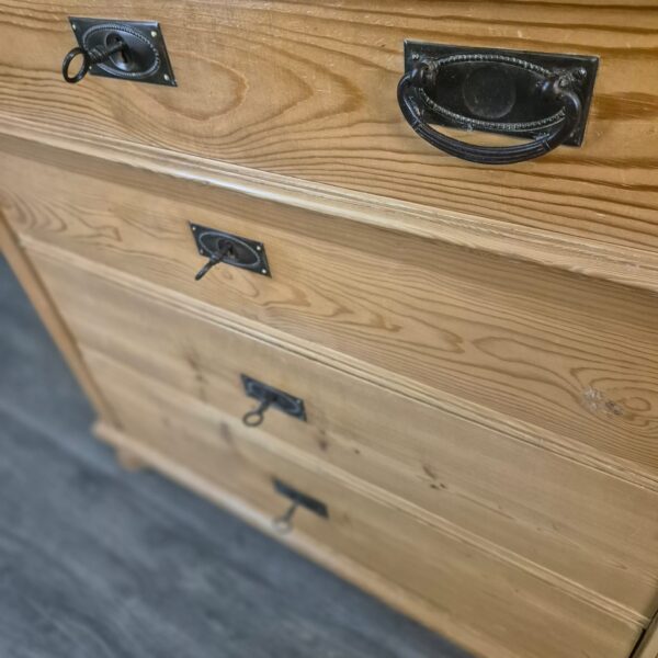 Chest of Drawers Jugendstil 1900 Pine - Image 3