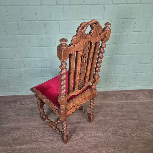 Set Chairs Gründerzeit 1880 Oak - Image 8