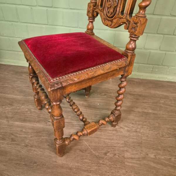 Set Chairs Gründerzeit 1880 Oak - Image 7