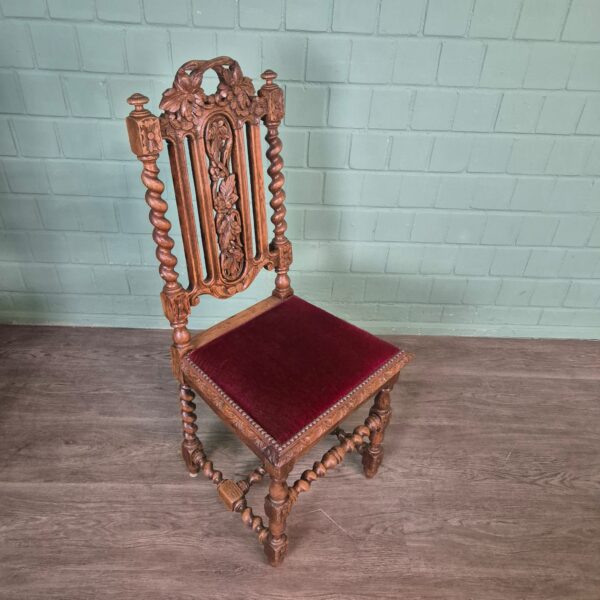 Set Chairs Gründerzeit 1880 Oak - Image 3