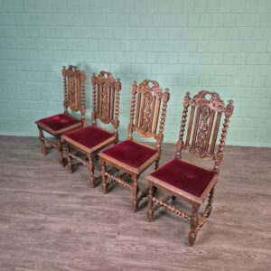 Set Chairs Gründerzeit 1880 Oak