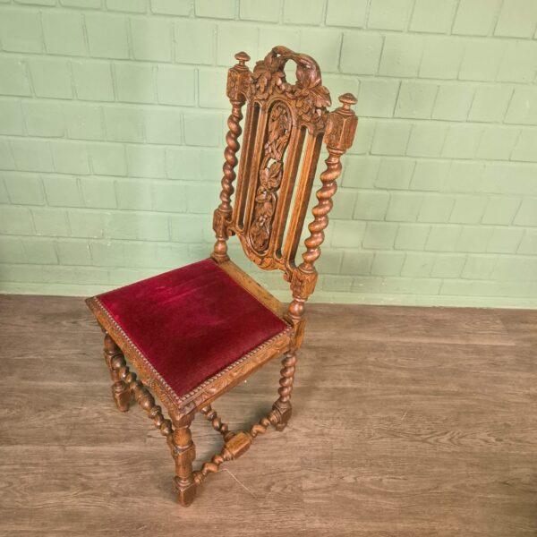 Set Chairs Gründerzeit 1880 Oak - Image 5