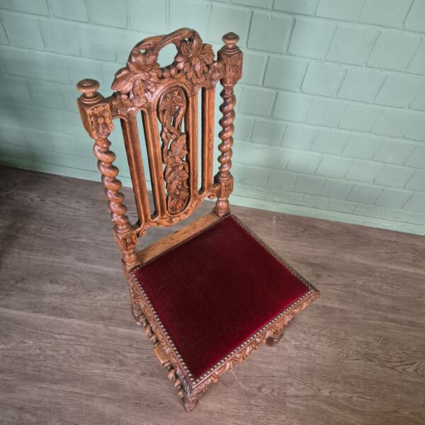 Set Chairs Gründerzeit 1880 Oak - Image 4