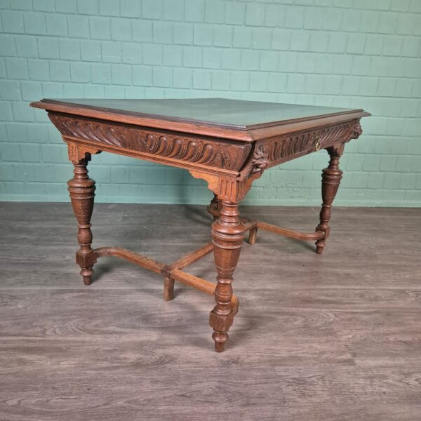 Dining Table Gründerzeit 1880 Oak - Image 4