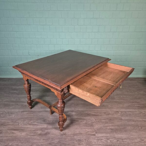 Dining Table Gründerzeit 1880 Oak - Image 6