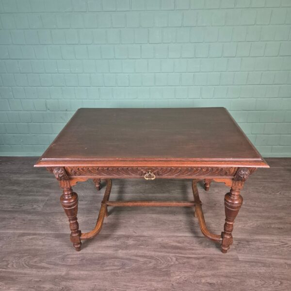 Dining Table Gründerzeit 1880 Oak - Image 2