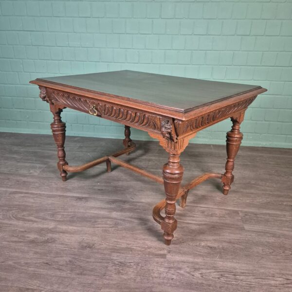 Chairs & Table Set Gründerzeit 1880 Oak - Image 11